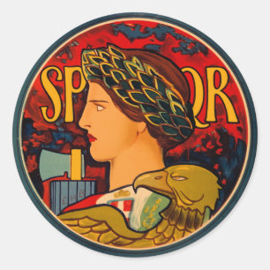 Adesivo Redondo Emblema do italiano de SPQR