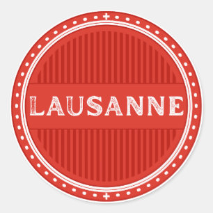Adesivo Redondo Emblema do Lausanne City Pride – Identidade Suíça