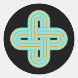 Adesivo Redondo Emblema do Nó Celta Tradicional de Salomão