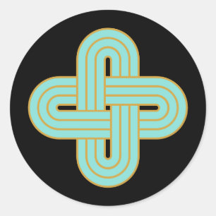 Adesivo Redondo Emblema do Nó Celta Tradicional de Salomão