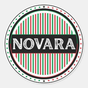 Adesivo Redondo Emblema do Novara City Pride – Identidade Italiana