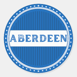 Adesivo Redondo Emblema do Orgulho da Cidade de Aberdeen – Identid