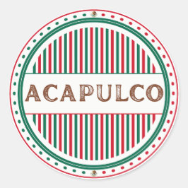 Adesivo Redondo Emblema do Orgulho da Cidade de Acapulco – Identid