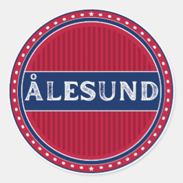 Adesivo Redondo Emblema do Orgulho da Cidade de Ålesund – Identida