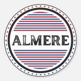 Adesivo Redondo Emblema do Orgulho da Cidade de Almere – Identidad