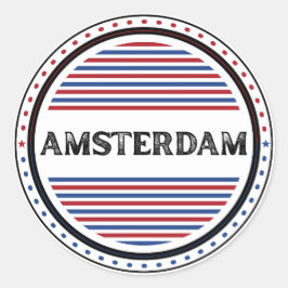 Adesivo Redondo Emblema do Orgulho da Cidade de Amsterdã – Identid