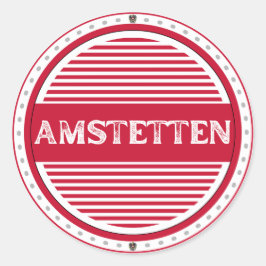 Adesivo Redondo Emblema do Orgulho da Cidade de Amstetten – Identi