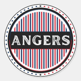 Adesivo Redondo Emblema do Orgulho da Cidade de Angers – Identidad