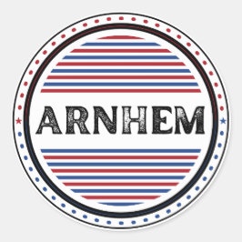 Adesivo Redondo Emblema do Orgulho da Cidade de Arnhem – Identidad