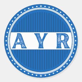 Adesivo Redondo Emblema do Orgulho da Cidade de Ayr – Identidade E