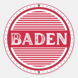 Adesivo Redondo Emblema do Orgulho da Cidade de Baden – Identidade
