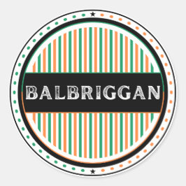 Adesivo Redondo Emblema do Orgulho da Cidade de Balbriggan – Ident