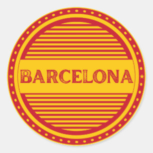 Adesivo Redondo Emblema do Orgulho da Cidade de Barcelona – Identi