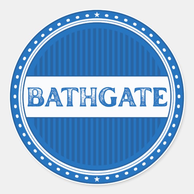 Adesivo Redondo Emblema do Orgulho da Cidade de Bathgate – Identid (Frente)