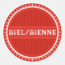 Adesivo Redondo Emblema do Orgulho da Cidade de Biel/Bienne – Iden