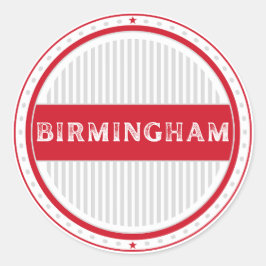 Adesivo Redondo Emblema do Orgulho da Cidade de Birmingham – Ident