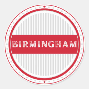 Adesivo Redondo Emblema do Orgulho da Cidade de Birmingham – Ident