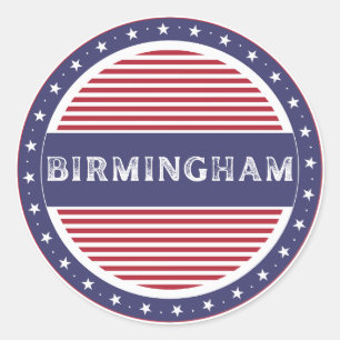 Adesivo Redondo Emblema do Orgulho da Cidade de Birmingham – Ident