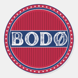 Adesivo Redondo Emblema do Orgulho da Cidade de Bodø – Identidade