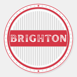 Adesivo Redondo Emblema do Orgulho da Cidade de Brighton – Identid