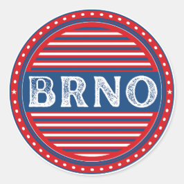 Adesivo Redondo Emblema do Orgulho da Cidade de Brno – Identidade