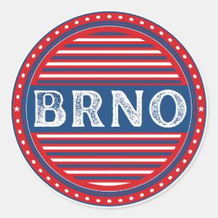 Adesivo Redondo Emblema do Orgulho da Cidade de Brno – Identidade