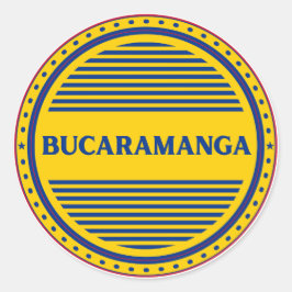 Adesivo Redondo Emblema do Orgulho da Cidade de Bucaramanga – Iden