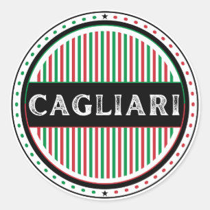 Adesivo Redondo Emblema do Orgulho da Cidade de Cagliari – Identid