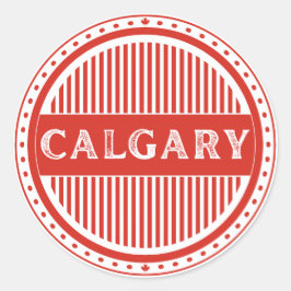 Adesivo Redondo Emblema do Orgulho da Cidade de Calgary – Identida
