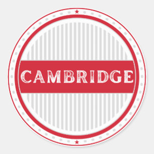 Adesivo Redondo Emblema do Orgulho da Cidade de Cambridge – Identi
