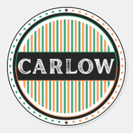Adesivo Redondo Emblema do Orgulho da Cidade de Carlow – Identidad