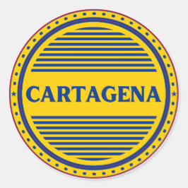 Adesivo Redondo Emblema do Orgulho da Cidade de Cartagena – Identi