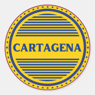 Adesivo Redondo Emblema do Orgulho da Cidade de Cartagena – Identi