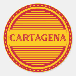 Adesivo Redondo Emblema do Orgulho da Cidade de Cartagena – Identi