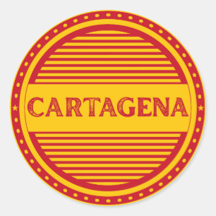 Adesivo Redondo Emblema do Orgulho da Cidade de Cartagena – Identi
