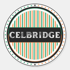 Adesivo Redondo Emblema do Orgulho da Cidade de Celbridge – Identi