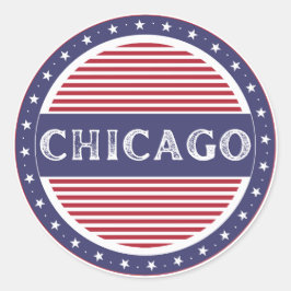 Adesivo Redondo Emblema do Orgulho da Cidade de Chicago – Identida