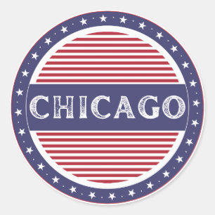 Adesivo Redondo Emblema do Orgulho da Cidade de Chicago – Identida