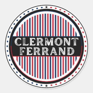 Adesivo Redondo Emblema do Orgulho da Cidade de Clermont-Ferrand I