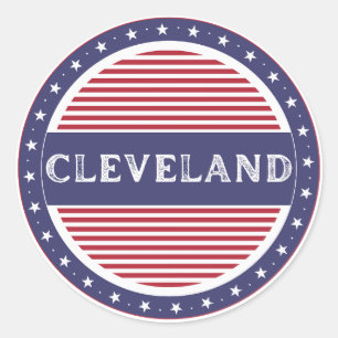Adesivo Redondo Emblema do Orgulho da Cidade de Cleveland - Identi