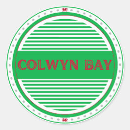 Adesivo Redondo Emblema do Orgulho da Cidade de Colwyn Bay – Ident
