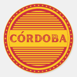 Adesivo Redondo Emblema do Orgulho da Cidade de Córdoba – Identida