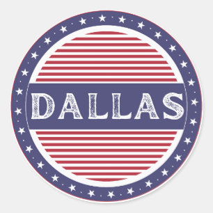 Adesivo Redondo Emblema do Orgulho da Cidade de Dallas – Identidad