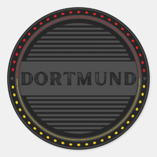 Adesivo Redondo Emblema do Orgulho da Cidade de Dortmund – Identid