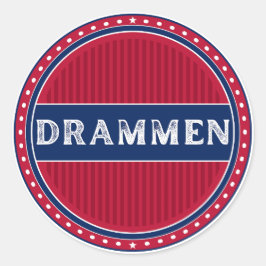 Adesivo Redondo Emblema do Orgulho da Cidade de Drammen – Identida
