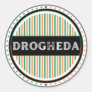Adesivo Redondo Emblema do Orgulho da Cidade de Drogheda – Identid