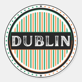 Adesivo Redondo Emblema do Orgulho da Cidade de Dublin – Identidad
