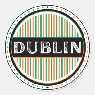Adesivo Redondo Emblema do Orgulho da Cidade de Dublin – Identidad