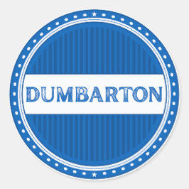 Adesivo Redondo Emblema do Orgulho da Cidade de Dumbarton – Identi