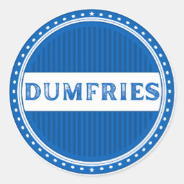 Adesivo Redondo Emblema do Orgulho da Cidade de Dumfries – Identid